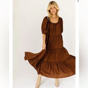 Shop ZOCO Daymaker Dress in Chocolate Brown